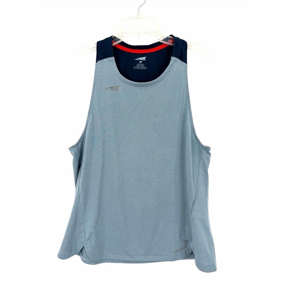 Altra Pale Blue Vanish Performance Tank with Navy Trim